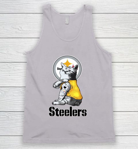 NFL Football My Cat Loves Pittsburgh Steelers Tank Top 3