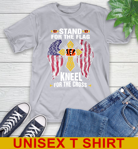 NFL Football Cincinnati Bengals Stand For Flag Kneel For The Cross Shirt T-Shirt 5