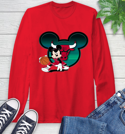 NBA Chicago Bulls Mickey Mouse Disney Basketball Long Sleeve T-Shirt 10