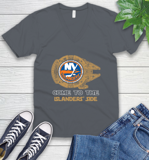 NHL Come To The New York Islanders Wars Hockey Sports V-Neck T-Shirt 4