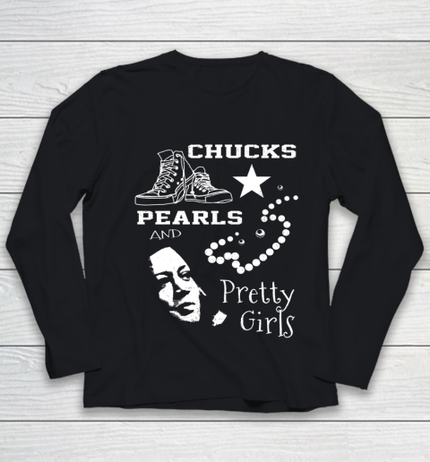 Chucks Pearls and Pretty Girls Kamala Harris Inauguration Youth Long Sleeve