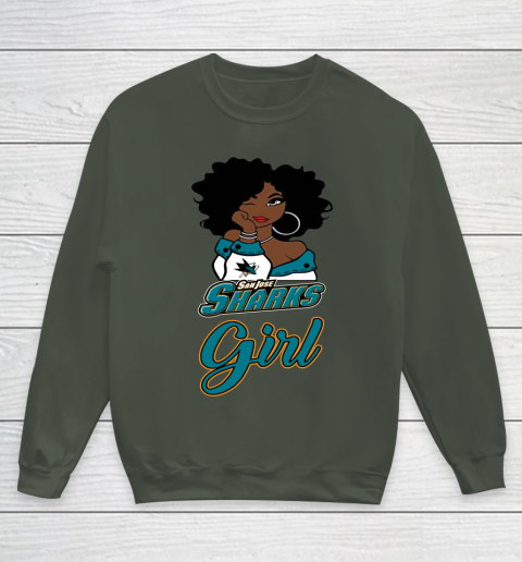 San Jose Sharks Girl NHL Youth Sweatshirt 10