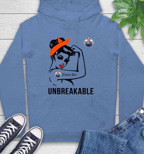 NHL Edmonton Oilers Girl Unbreakable Hockey Sports Hoodie 9