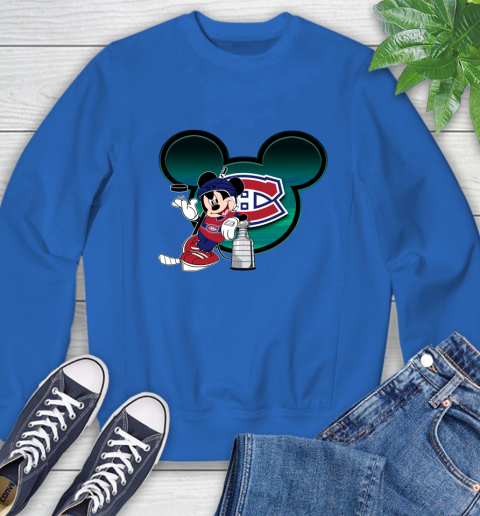 NHL Montreal Canadiens Stanley Cup Mickey Mouse Disney Hockey T Shirt Sweatshirt 8