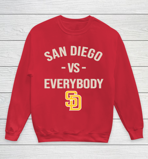 San Diego Padres Vs Everybody Youth Sweatshirt 7