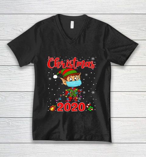 Christmas 2020 Funny Christmas Lights Elf Lover Gifts V-Neck T-Shirt