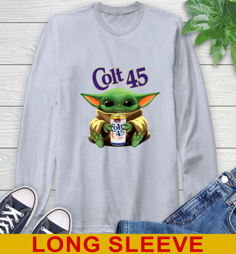 Star Wars Baby Yoda Hugs Colt 45 Beer Shirt 63