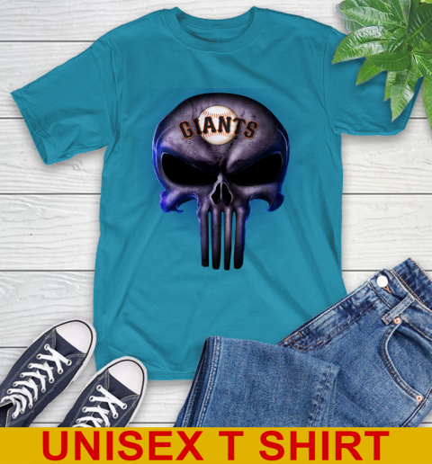 San Francisco Giants MLB Baseball Punisher Skull Sports T-Shirt 9