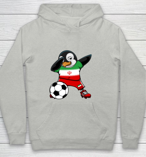 Dabbing Penguin Iran Soccer Fans Jersey Football Lover Sport Youth Hoodie