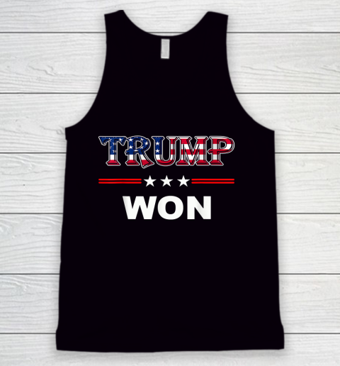 Trump Won T Shirt 4th of July American Flag Tank Top