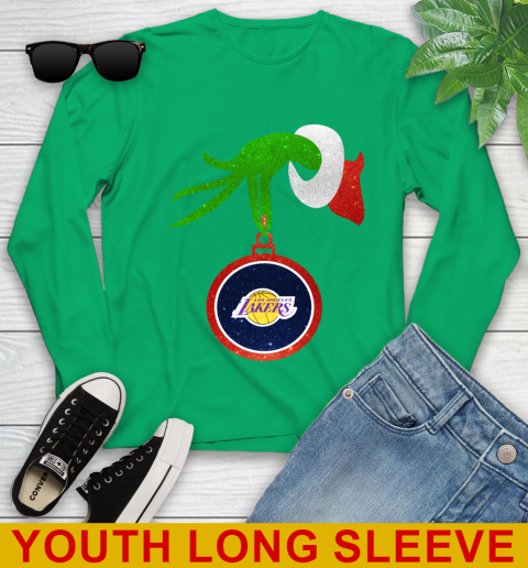 Los Angeles Lakers Grinch Merry Christmas NBA Basketball Youth Long Sleeve 7