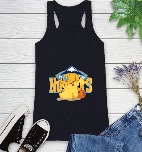 NBA Pikachu Basketball Sports Denver Nuggets Racerback Tank 10