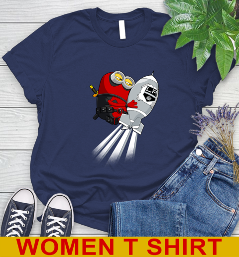 NHL Hockey Los Angeles Kings Deadpool Minion Marvel Shirt Women's T-Shirt 12