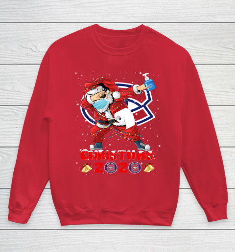 Montreal Canadiens Funny Santa Claus Dabbing Christmas 2020 NHL Youth Sweatshirt 7