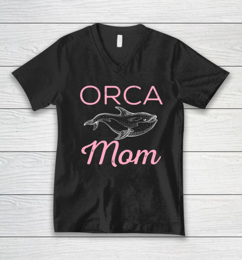 Funny Orca Lover Graphic for Women Girls Moms Whale V-Neck T-Shirt