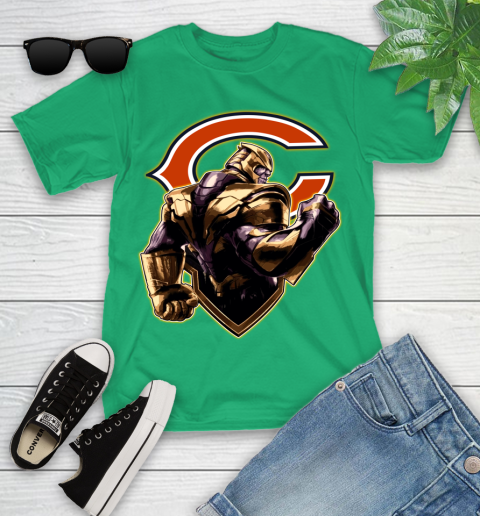 NFL Thanos Avengers Endgame Football Sports Chicago Bears Youth T-Shirt 6