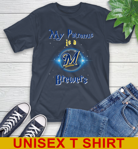 MLB Baseball Harry Potter My Patronus Is A Milwaukee Brewers T-Shirt 3