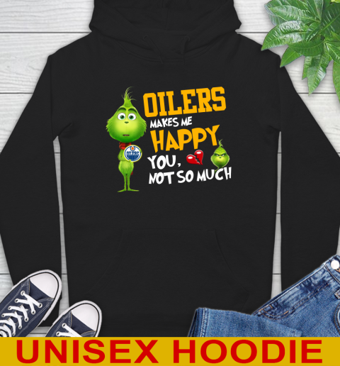 NHL Edmonton Oilers Makes Me Happy You Not So Much Grinch Hockey Sports Hoodie