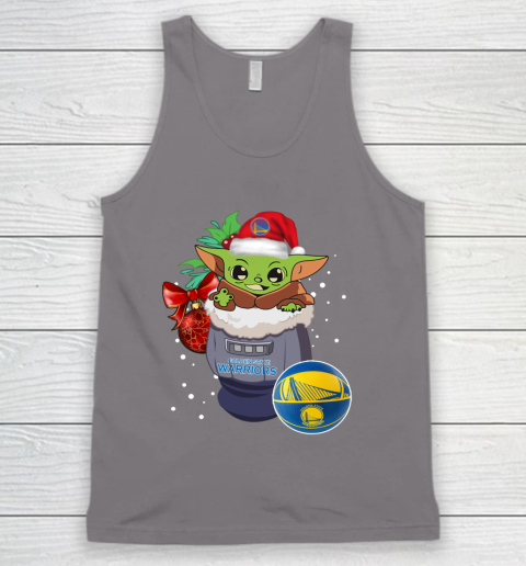 Golden State Warriors Christmas Baby Yoda Star Wars Funny Happy NBA Tank Top 7