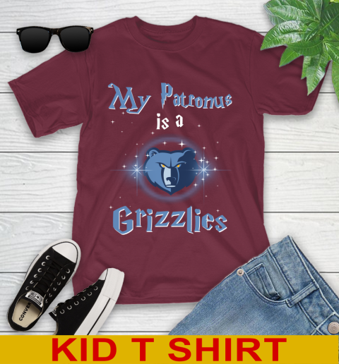 NBA Basketball Harry Potter My Patronus Is A Memphis Grizzlies Youth T-Shirt 5
