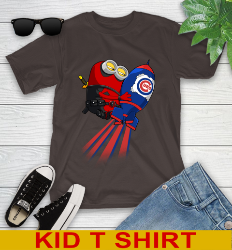 MLB Baseball Chicago Cubs Deadpool Minion Marvel Shirt Youth T-Shirt 6