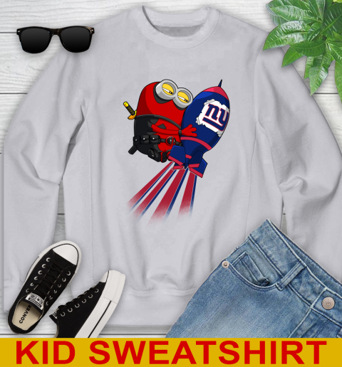 NFL Football New York Giants Deadpool Minion Marvel Shirt Youth Sweatshirt 3