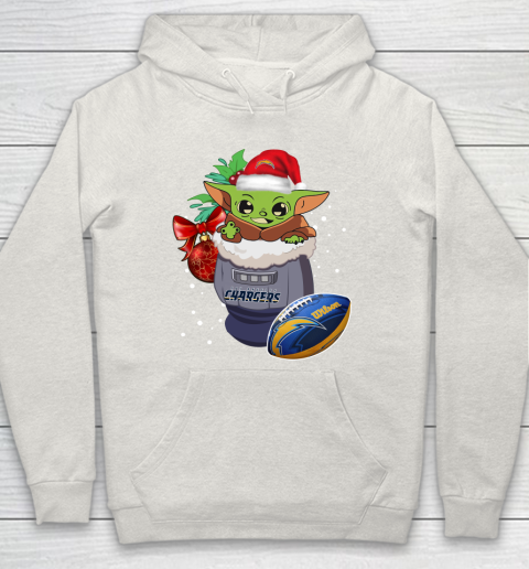 Los Angeles Chargers Christmas Baby Yoda Star Wars Funny Happy NFL Hoodie 12