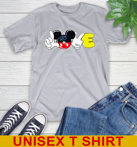 Tampa Bay Lightning NHL Hockey Love Mickey Disney Sports T-Shirt - Image 7