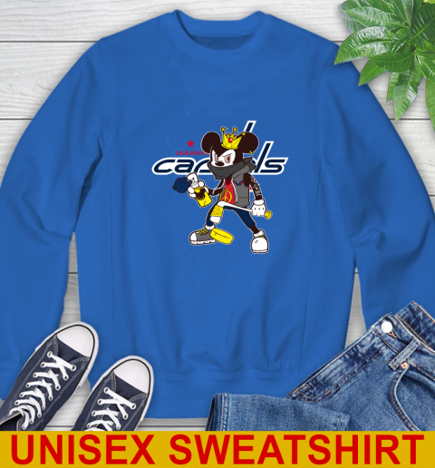 Washington Capitals NHL Hockey Mickey Peace Sign Sports Sweatshirt 9