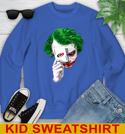 Carolina Hurricanes NHL Hockey Joker Card Shirt Youth Sweatshirt - Image 7