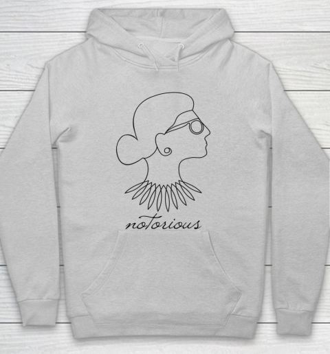 Notorious RBG Ruth Bader Ginsburg Profile Line Drawing Hoodie 4