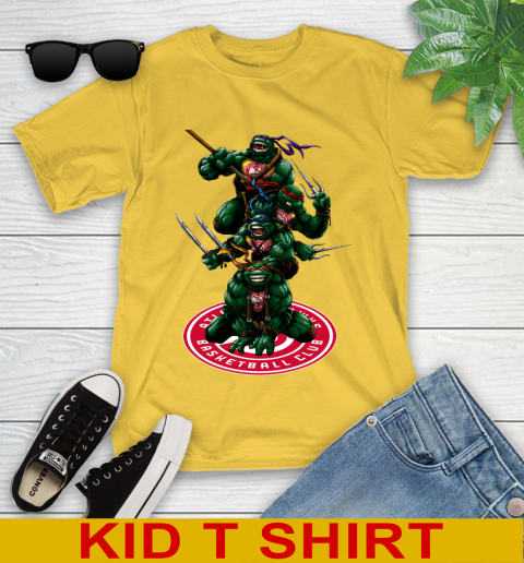 NBA Basketball Atlanta Hawks Teenage Mutant Ninja Turtles Shirt Youth T-Shirt 8