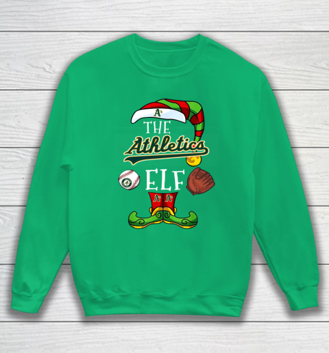 Oakland Athletics Christmas ELF Funny MLB Sweatshirt 5
