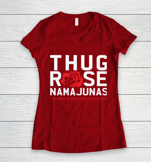 Thug Rose Namajunas Classic Women's V-Neck T-Shirt 8