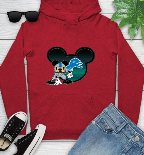 NFL Detroit Lions Mickey Mouse Disney Football T Shirt Youth Hoodie 11