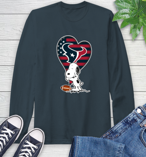 Houston Texans NFL Football The Peanuts Movie Adorable Snoopy Long Sleeve T-Shirt 8