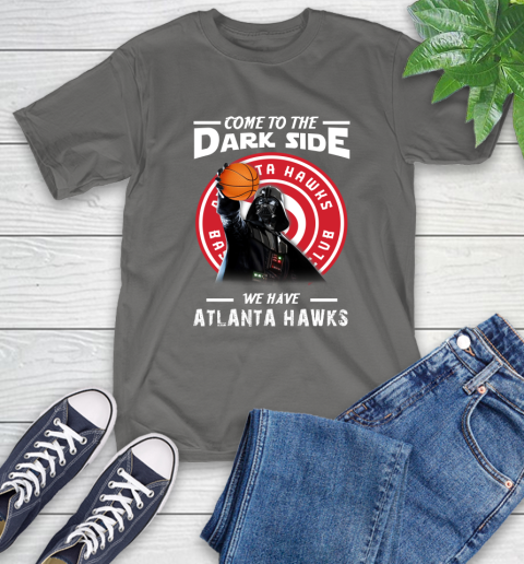 NBA Come To The Dark Side We Have Atlanta Hawks Star Wars Darth Vader Basketball T-Shirt 10