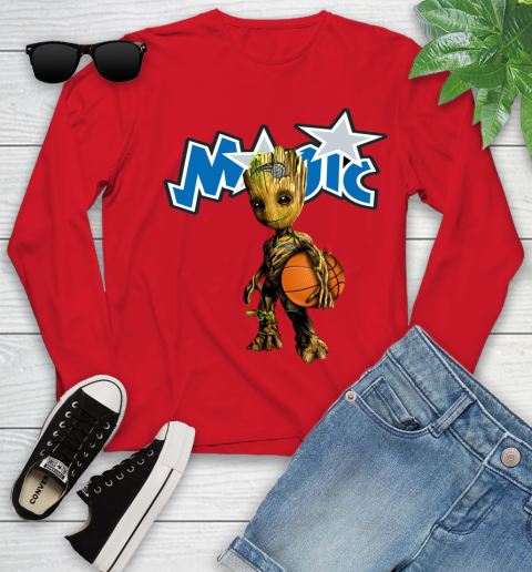 Orlando Magic NBA Basketball Groot Marvel Guardians Of The Galaxy Youth Long Sleeve 11