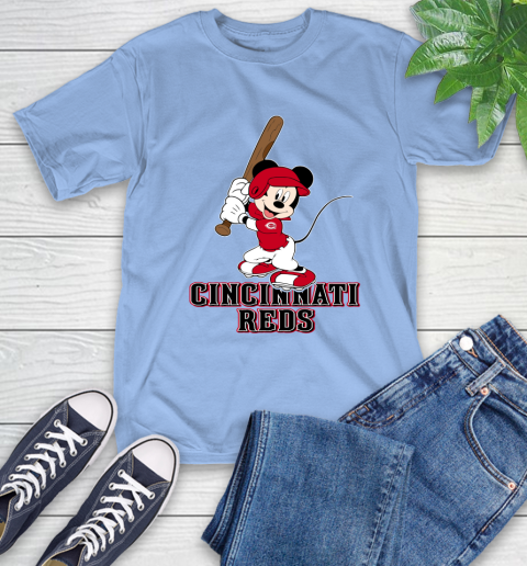 MLB Baseball Cincinnati Reds Cheerful Mickey Mouse Shirt T-Shirt 12