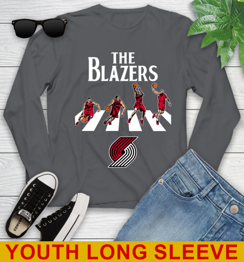 NBA Basketball Portland Trail Blazers The Beatles Rock Band Shirt Youth Long Sleeve 9