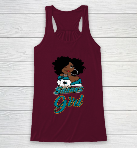San Jose Sharks Girl NHL Racerback Tank 3
