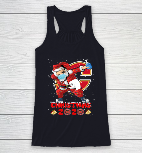 Calgary Flames Funny Santa Claus Dabbing Christmas 2020 NHL Racerback Tank 7