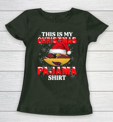 Arizona Cardinals This Is My Christmas Pajama Shirt NFL Women's T-Shirt 4
