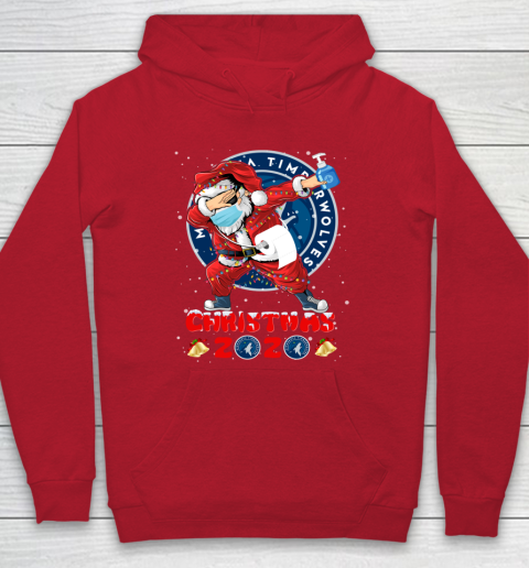 Minnesota Timberwolves Funny Santa Claus Dabbing Christmas 2020 NBA Hoodie 7