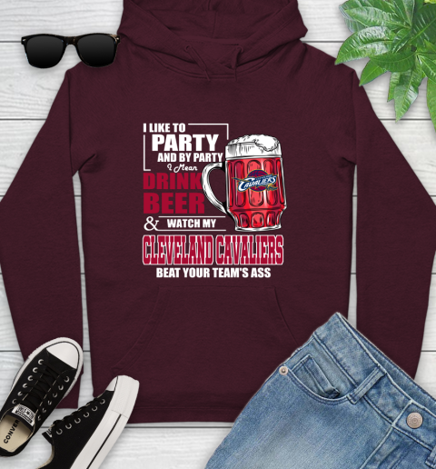 NBA Drink Beer and Watch My Cleveland Cavaliers Beat Your Team's Ass Basketball Youth Hoodie 7