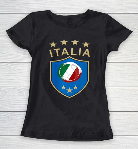 Italy Soccer Italian Italia Flag Football Player Women's T-Shirt