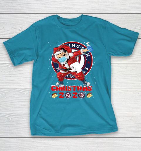 Washington Nationals Funny Santa Claus Dabbing Christmas 2020 MLB T-Shirt 7