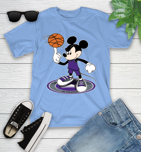 NBA Basketball Sacramento Kings Cheerful Mickey Disney Shirt Youth T-Shirt 11