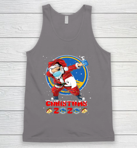 Golden State Warriors Funny Santa Claus Dabbing Christmas 2020 NBA Tank Top 6