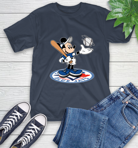 MLB Baseball Toronto Blue Jays Cheerful Mickey Disney Shirt T-Shirt 4